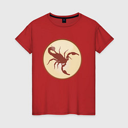 Женская футболка Скорпион бежевый