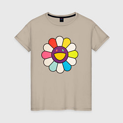 Женская футболка Цветок Мураками