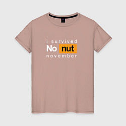 Женская футболка I survived NN november