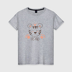 Женская футболка Тигр в короне