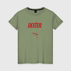 Женская футболка Декстер порез кровь