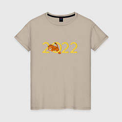 Женская футболка Тигр, прыгающий через кольцо 2022
