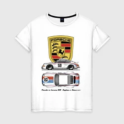 Женская футболка Porsche 911 Carrera RSR - Daytona 24 Hours 1973 Mo