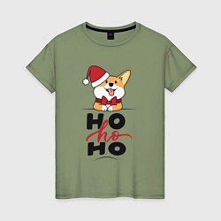 Женская футболка Corgi Ho ho Ho