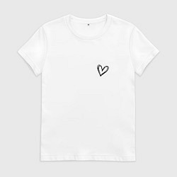 Женская футболка Сердечко крохотное