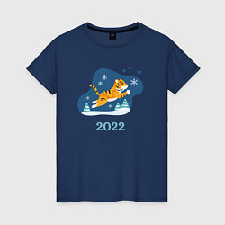 Женская футболка Тигр 2022 минимализм