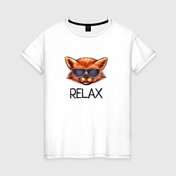 Женская футболка Лиc relax