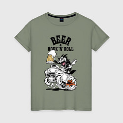 Женская футболка Beer & RocknRoll