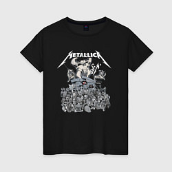 Женская футболка Metallica - thrash metal style!