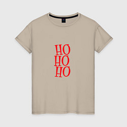 Женская футболка HO-HO-HO Новый год 2022