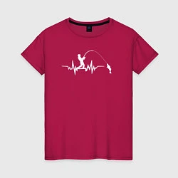 Женская футболка Сердце рыбака