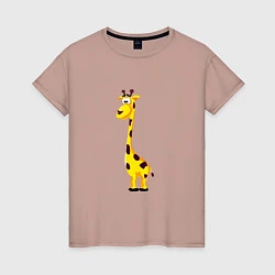 Женская футболка Веселый жирафик