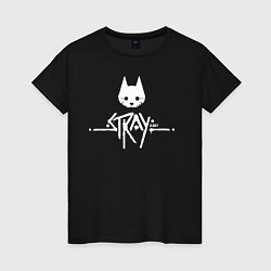 Женская футболка Stray: White Logo