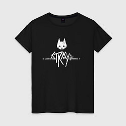 Женская футболка Stray: White Logo