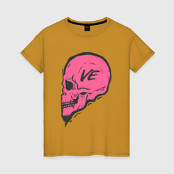 Женская футболка LOVE - череп