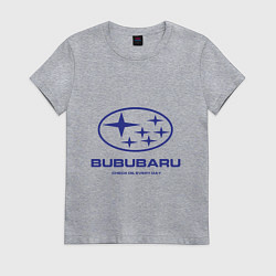 Футболка хлопковая женская Subaru Bububaru, цвет: меланж