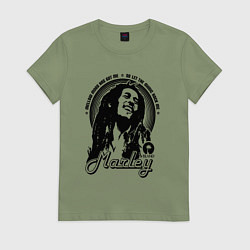 Футболка хлопковая женская Боб, цвет: авокадо