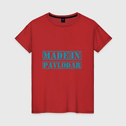 Футболка хлопковая женская Павлодар Казахстан, цвет: красный