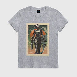 Футболка хлопковая женская Viper Valorant Art, цвет: меланж