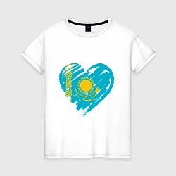 Женская футболка Kazakhstan Heart
