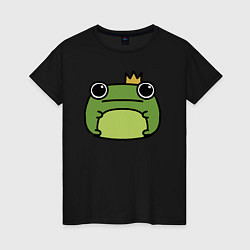 Женская футболка Frog Lucky король