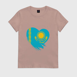 Женская футболка Сердце - Казахстан