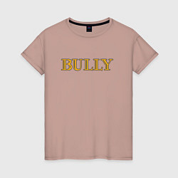 Футболка хлопковая женская Bully Big Logo, цвет: пыльно-розовый