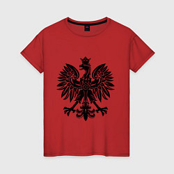 Футболка хлопковая женская Имперский орел, цвет: красный