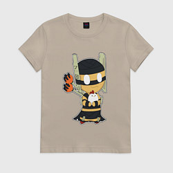 Футболка хлопковая женская Shadow Shaman Chibi, цвет: миндальный