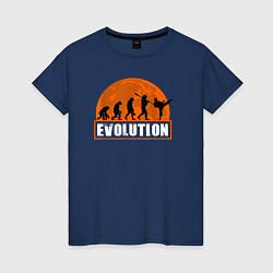 Футболка хлопковая женская Карате эволюция, цвет: тёмно-синий