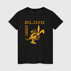 Футболка хлопковая женская Blink 182 Yellow Rabbit, цвет: черный