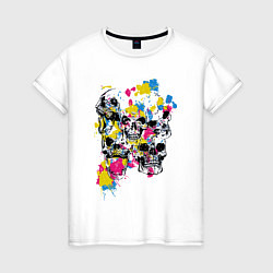 Женская футболка Color & Skulls