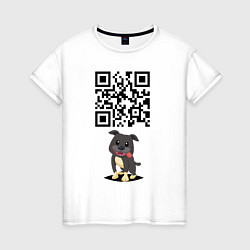 Женская футболка Sex, milk, rock n roll! QR code!