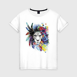 Женская футболка Color lion!