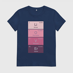 Женская футболка Любовь это химия
