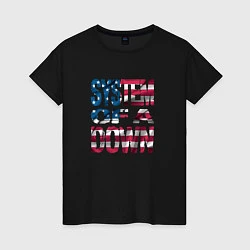 Женская футболка System of a Down Флаг США