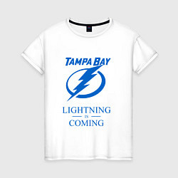 Женская футболка Tampa Bay Lightning is coming, Тампа Бэй Лайтнинг