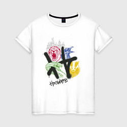 Женская футболка Граффити Хогвартс