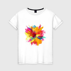 Женская футболка Взрывные краски