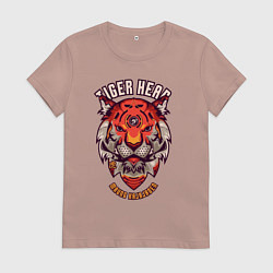 Женская футболка Тигр робот