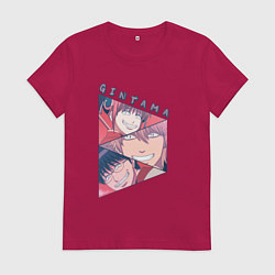 Женская футболка Гинтоки Кагура и Шинпачи