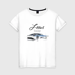 Футболка хлопковая женская Lexus Concept, цвет: белый