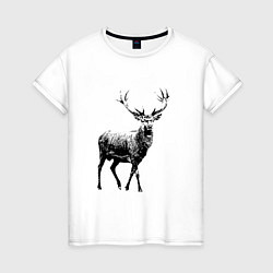 Женская футболка Черный олень Black Deer