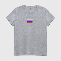 Женская футболка ФЛАГ РОССИИ МИНИМАЛИЗМ
