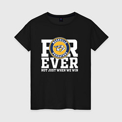 Футболка хлопковая женская Nashville Predators FOREVER NOT JUST WHEN WE WIN Н, цвет: черный