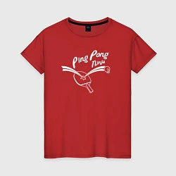 Женская футболка Пинг Понг ниндзя