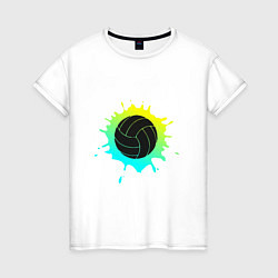 Футболка хлопковая женская Green Ball, цвет: белый