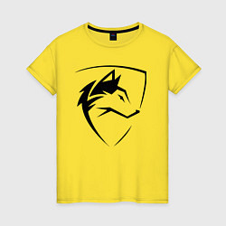 Женская футболка Wolf Emblem Jaw