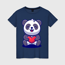 Женская футболка Панда с сердцем!