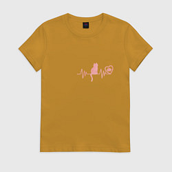 Женская футболка Кардио котик